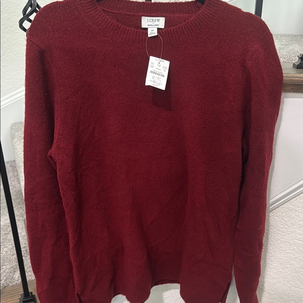 J. Crew Rich Burgundy Knit Pullover